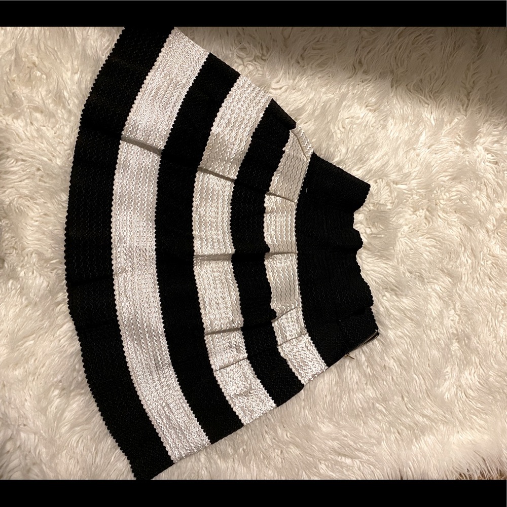 Black and white skater skirt